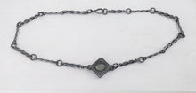 Load image into Gallery viewer, This statement necklace handcrafted by NZ jeweller Vaune Mason features hand-twisted silver chain links and a one-of-a-kind setting.
