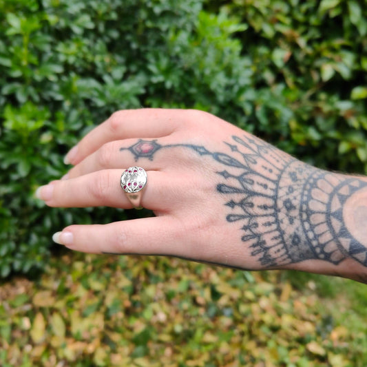 The silver Water-Lilly Ring is handcrafted in NZ by Adele Stewart.